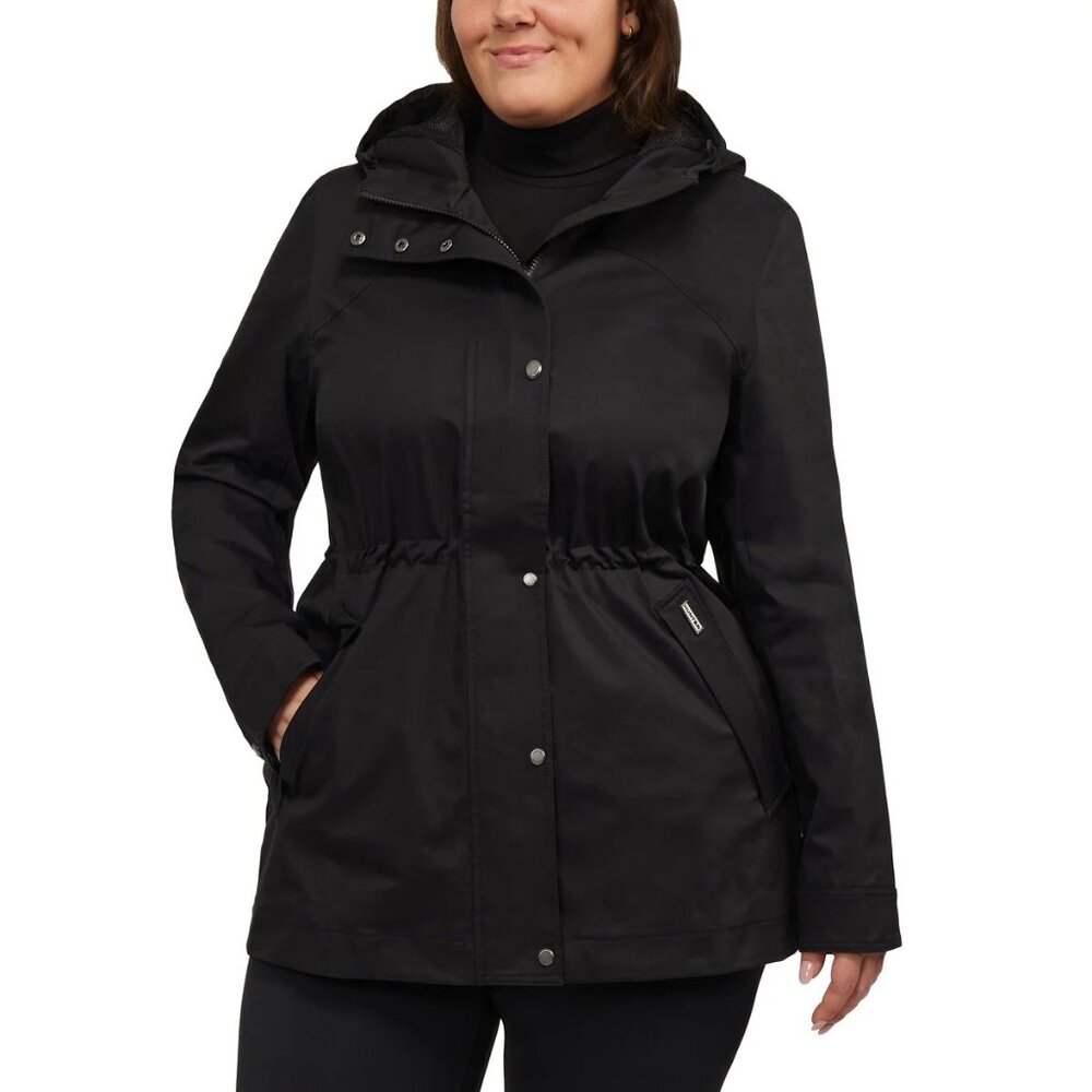 Hunter Black Hooded Rain Jacket
